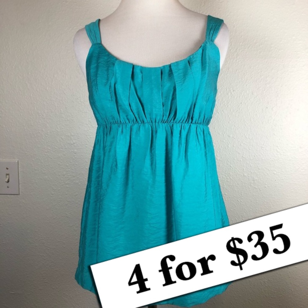 NWT New York & Company turquoise tank top XS